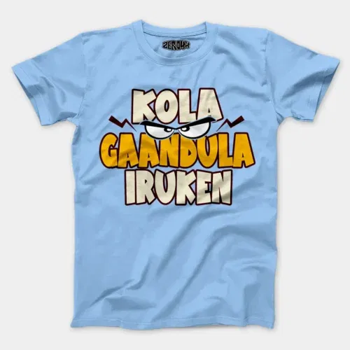 Kola gaandula iruken men/unisex t-shirt in baby blue color