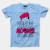 Vaaya Moodra Korangu Men/Unisex T-Shirt in Baby Blue Color