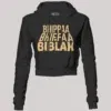 Bhippa Bhiffa Biblak Women's Crop Hoodies in Black Color