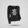Ek Gaon Mein Ek Kissan Raghu Thatha Women's Long Sleeve T-Shirt in Black Color