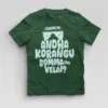 Echuuse Me Andha Korangu Bomma Ena Velai? Boys Round Neck T-Shirt in Bottle Green Color