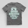 Echuuse Me Andha Korangu Bomma Ena Velai? Boys Round Neck T-Shirt in Charcoal Melange Color