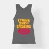 I Think She Is Speaking British English Women's Tank Top in Charcoal Melange Color