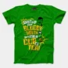 Shut Up Your Bloody Mouth Men/Unisex T-Shirt in Flag Green Color