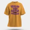 Varalaru Migam Mukiyam Amaichare Men/Unisex Oversized T-Shirt in Golden Yellow Color