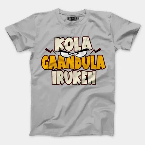 Kola gaandula iruken men/unisex t-shirt in grey melange color