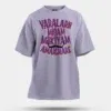 Varalaru Migam Mukiyam Amaichare Men/Unisex Oversized T-Shirt in Lavender Color