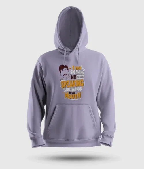 I yam speaking no cross speaking men/unisex hoodie in lavender color