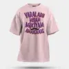 Varalaru Migam Mukiyam Amaichare Men/Unisex Oversized T-Shirt in Light Baby Pink Color