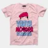 Vaaya Moodra Korangu Men/Unisex T-Shirt in Light Baby Pink Color