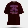Varalaru Migam Mukiyam Amaichare Men/Unisex Oversized T-Shirt in Maroon Color