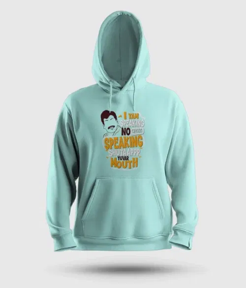 I yam speaking no cross speaking men/unisex hoodie in mint color