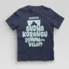 Echuuse Me Andha Korangu Bomma Ena Velai? Boys Round Neck T-Shirt in Navy Blue Color