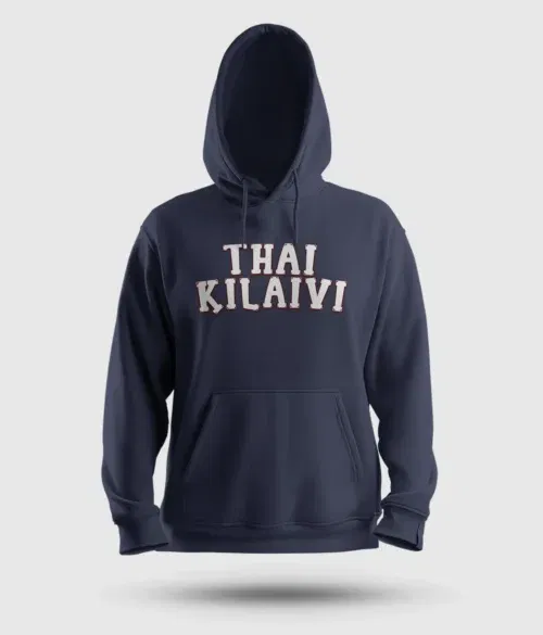 Thai kilaivi men/unisex hoodie in navy blue color