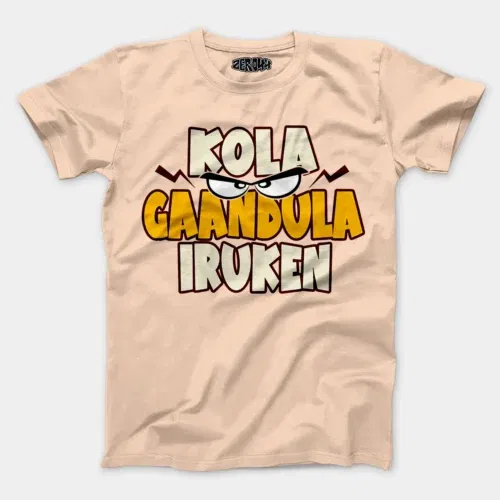Kola gaandula iruken men/unisex t-shirt in peach color