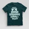 Echuuse Me Andha Korangu Bomma Ena Velai? Boys Round Neck T-Shirt in Petrol Blue Color