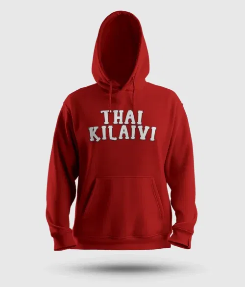 Thai kilaivi men/unisex hoodie in red color