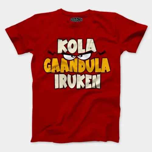 Kola gaandula iruken men/unisex t-shirt in red color