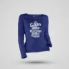 Ek Gaon Mein Ek Kissan Raghu Thatha Women's Long Sleeve T-Shirt in Royal Blue Color