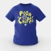 Poda En Chipsu Girls Round Neck T-Shirt in Royal Blue Color