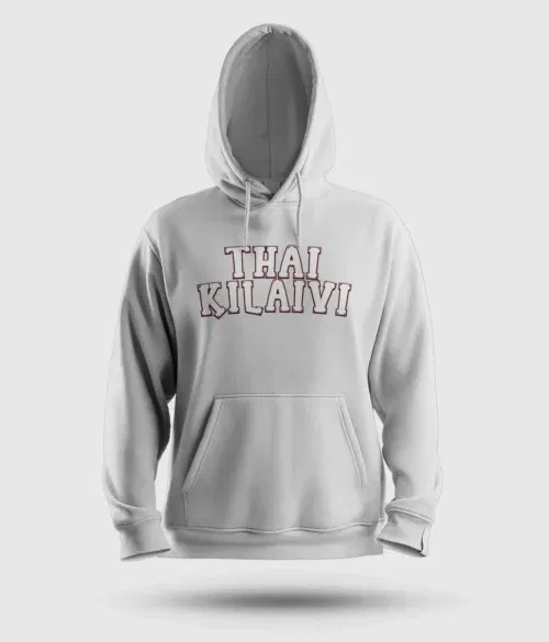 Thai kilaivi men/unisex hoodie in white color