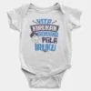 Vita Kirukan Aakiruvanga Pola Iruku Onesie/Romper in White Color