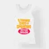 I Think She Is Speaking British English Women's Tank Top in White Color