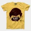 Be Happy, Cool Down, Cool Down, Cool Down Men/Unisex T-Shirt in Yellow Color