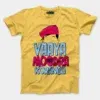 Vaaya Moodra Korangu Men/Unisex T-Shirt in Yellow Color
