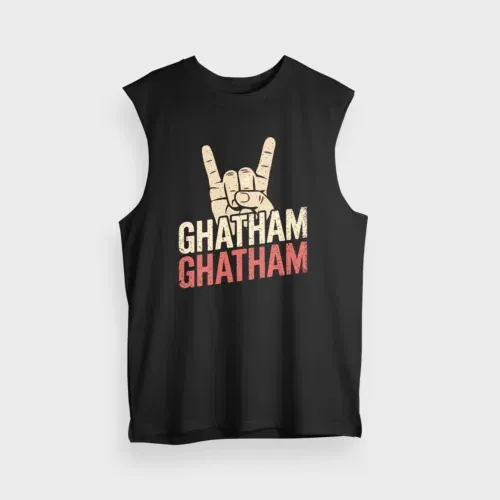 Ghatham ghatham men/unisex tank top in black color