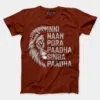 Inni Naan Pora Paadha, Singha Paadhai Men/Unisex T-Shirt in Brick Red Color