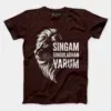 Singam Singuladhan Varum Men/Unisex T-Shirt in Coffee Brown Color