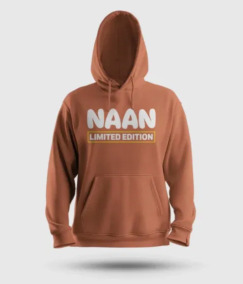 Naan limited edition men/unisex hoodie in coral color