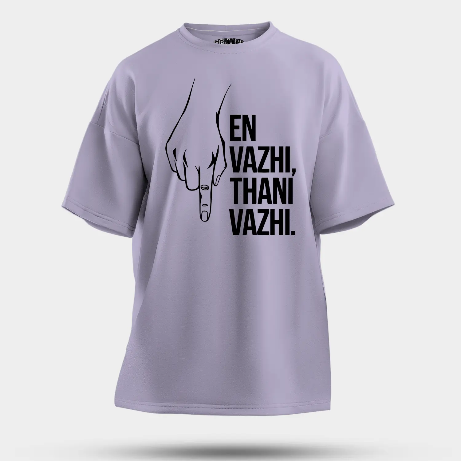 En Vazhi, Thani Vazhi (Black) Men/Unisex Oversized T-Shirt in Lavender Color