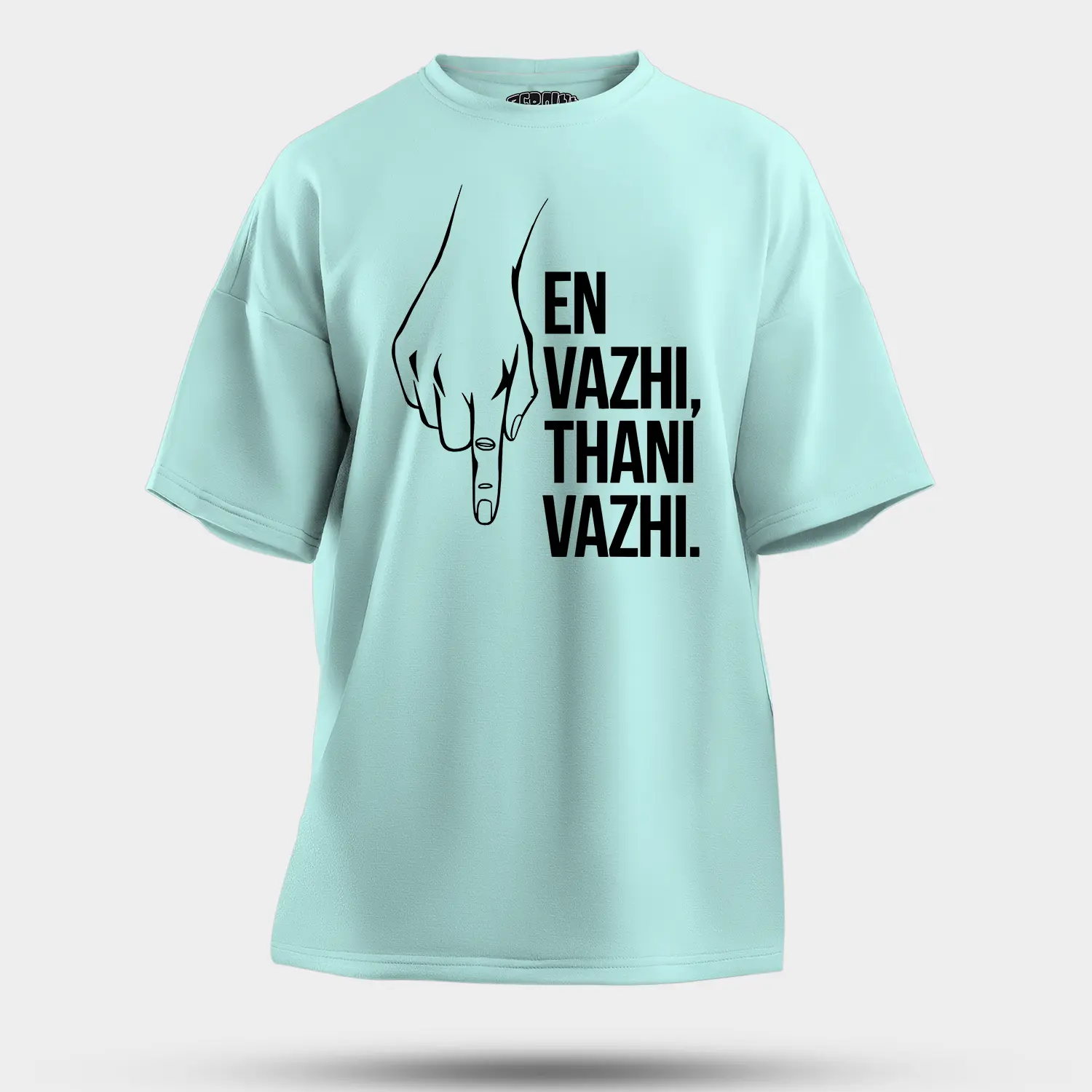 En Vazhi, Thani Vazhi (Black) Men/Unisex Oversized T-Shirt in Mint Color