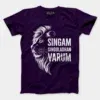Singam Singuladhan Varum Men/Unisex T-Shirt in Purple Color