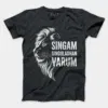 Singam Singuladhan Varum Men/Unisex T-Shirt in Steel Grey Color