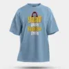 Yaar Ange Yaarada Ange Men/Unisex Oversized T-Shirt in Baby Blue Color
