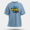 Naa Romba Bisyy Men/Unisex Oversized T-Shirt in Baby Blue Color