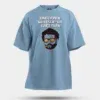 Ungoppan Whistle Ah Kaetavan Men/Unisex Oversized T-Shirt in Baby Blue Color