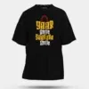 Yaar Ange Yaarada Ange Men/Unisex Oversized T-Shirt in Black Color