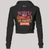 Vaazhkayila Sila Adigal Vizha Dhan Seyiyum Women's Crop Hoodies in Black Color