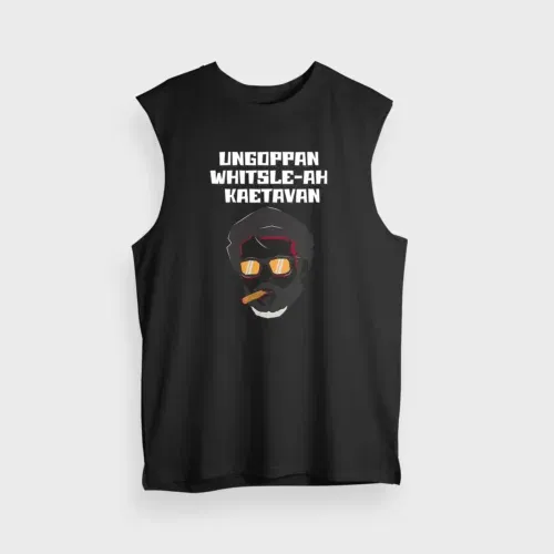 Ungoppan whistle ah kaetavan men/unisex tank top in black color