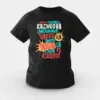 Orthanukku Ullooru La Kazhudha Meiykave Vakku Ila Girls Round Neck T-Shirt in Black Color