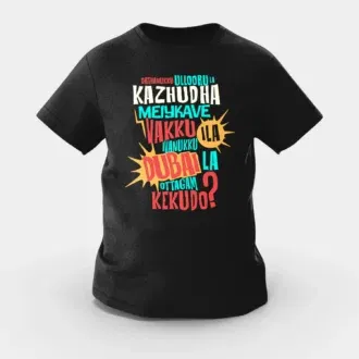 Orthanukku Ullooru La Kazhudha Meiykave Vakku Ila Girls Round Neck T-Shirt in Black Color