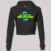 Marupadiyum Modhalenda! Women's Crop Hoodies in Black Color