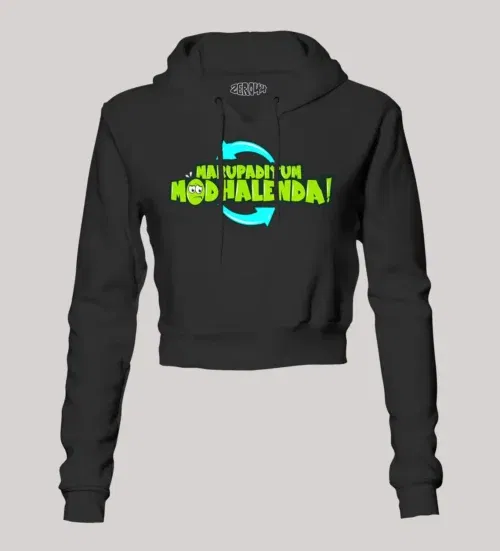 Marupadiyum modhalenda! Women's crop hoodies in black color