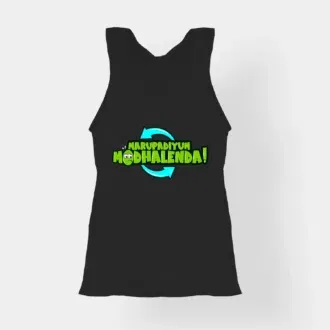 Marupadiyum Modhalenda! Women's Tank Top in Black Color