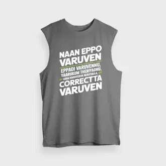 Naan Eppo Varuven, Eppadi Varuvennu, Yaarukum Theriyadhu Men/Unisex Tank Top in Charcoal Melange Color
