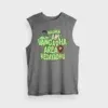 Naanga Adi Vangadha Area Ve Kedayadhu Men/Unisex Tank Top in Charcoal Melange Color